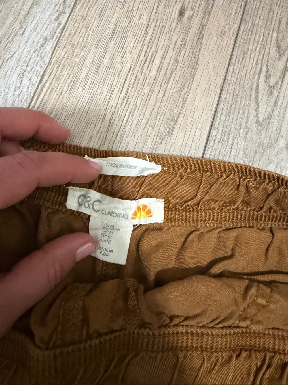 C&C California Tan Elastic Waist Bottoms